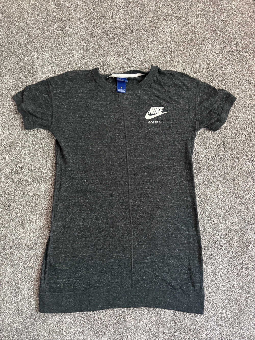 Nike Sportswear Women's Short Sleeve Dress Charcoal Gray Heather Size M